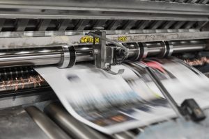 A newspaper printing machine