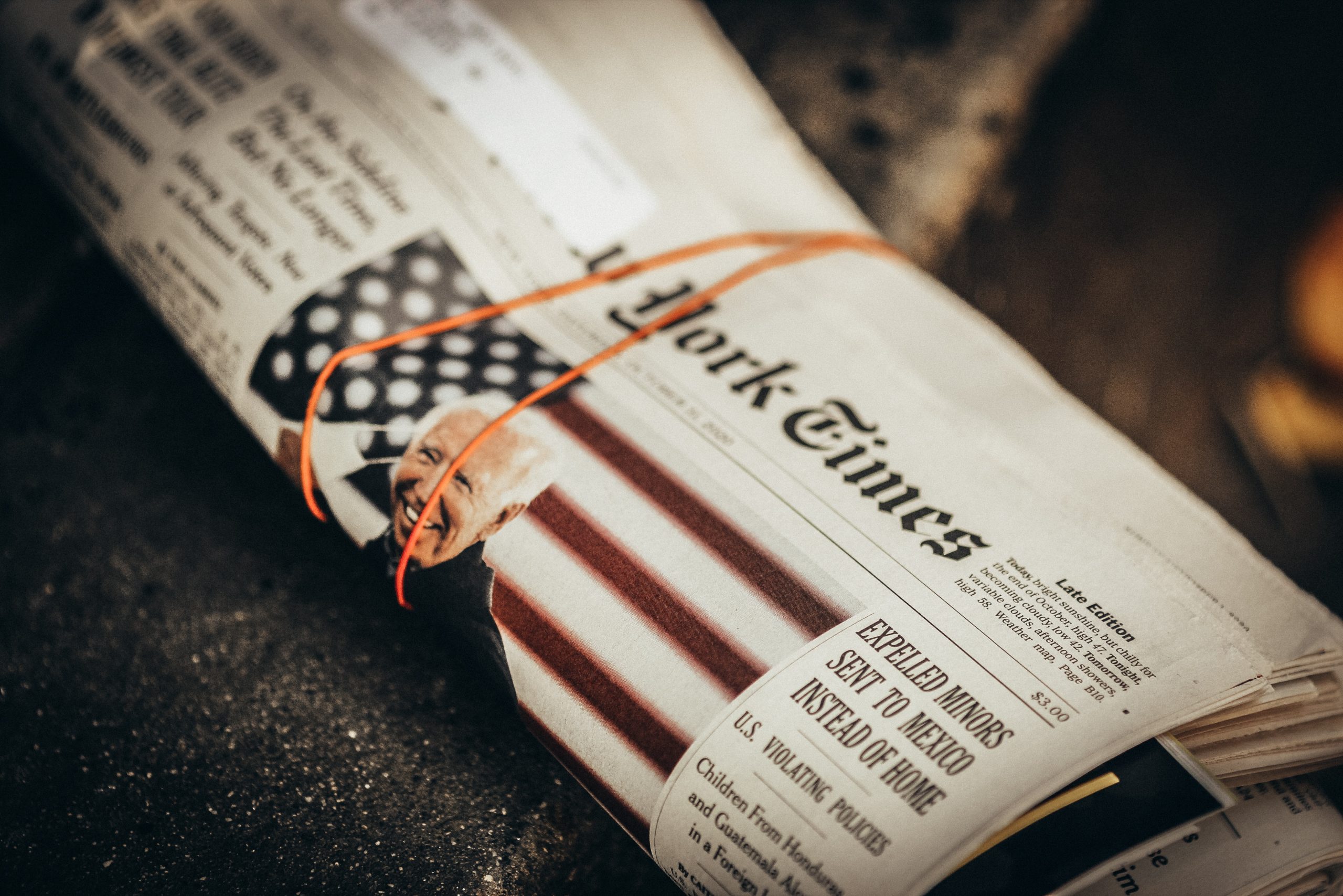 A photo of the New York Times newspaper